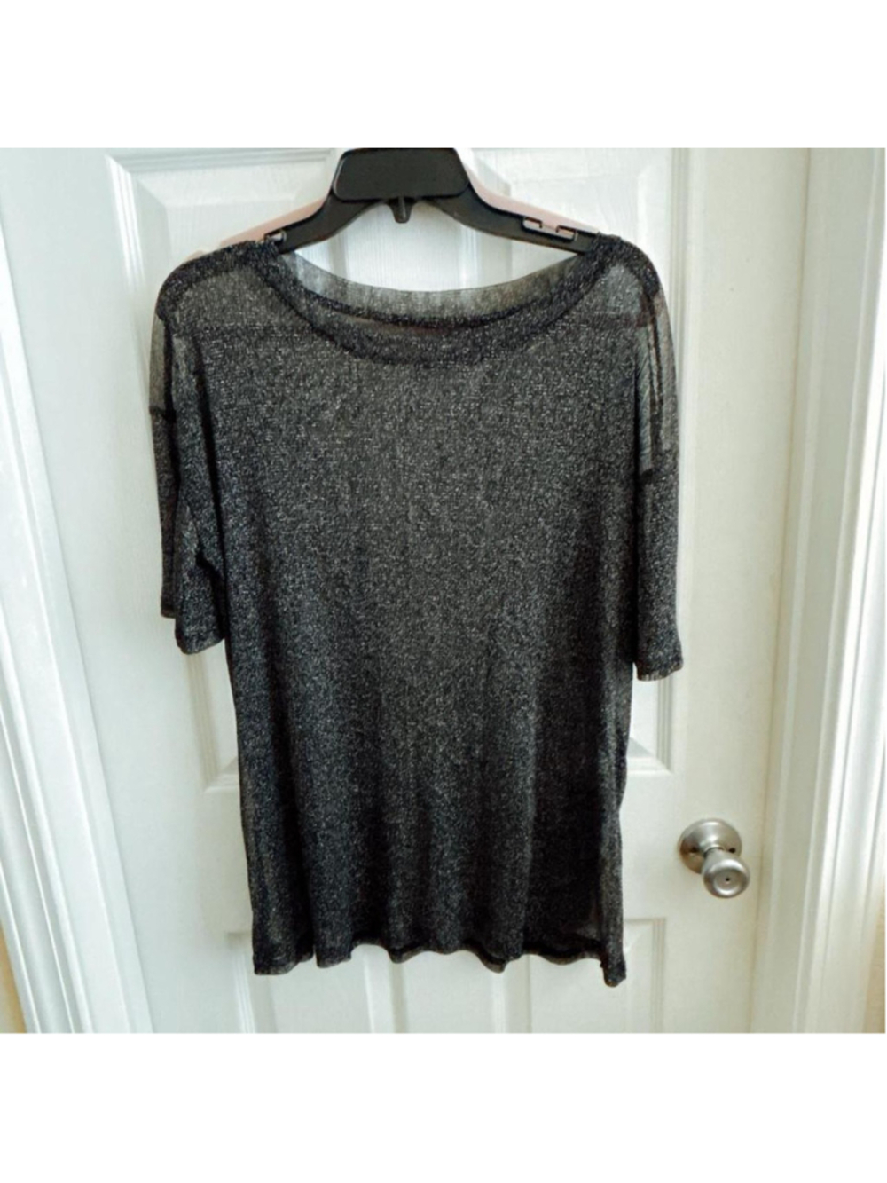 Y2K Sheer Retro Glitter Mesh Indie Sleaze Rave Party Clubbing Top Size Small - Picture 3 of 6